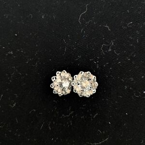 Elegant Silver Floral Earrings